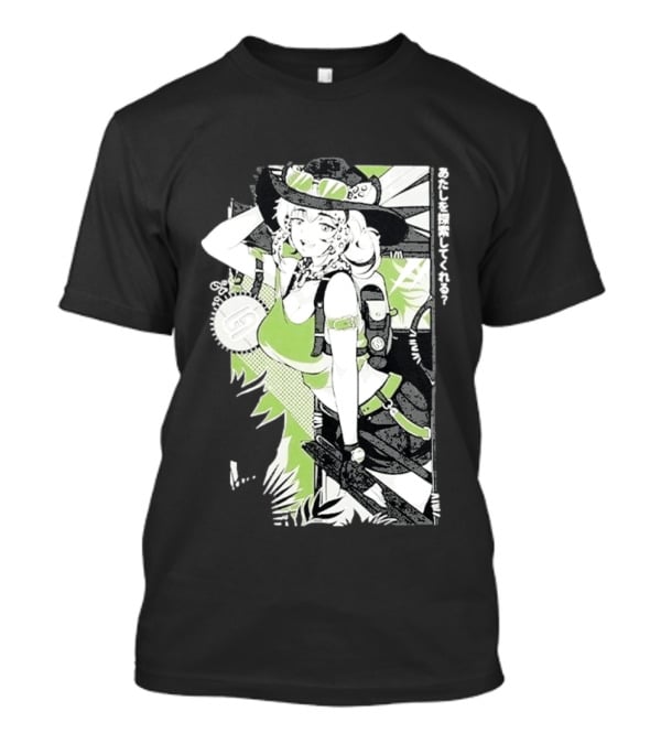 Wild Gamersupps Anime Waifu Adventure Green Aesthetic T-Shirt
