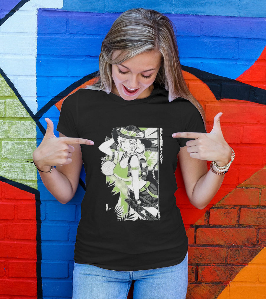 Wild Gamersupps Anime Waifu Adventure Green Aesthetic T-Shirt