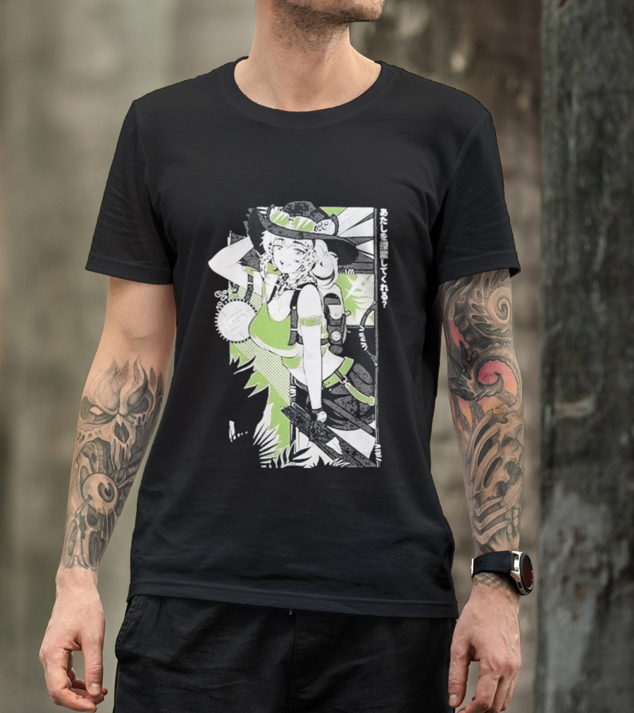 Wild Gamersupps Anime Waifu Adventure Green Aesthetic T-Shirt