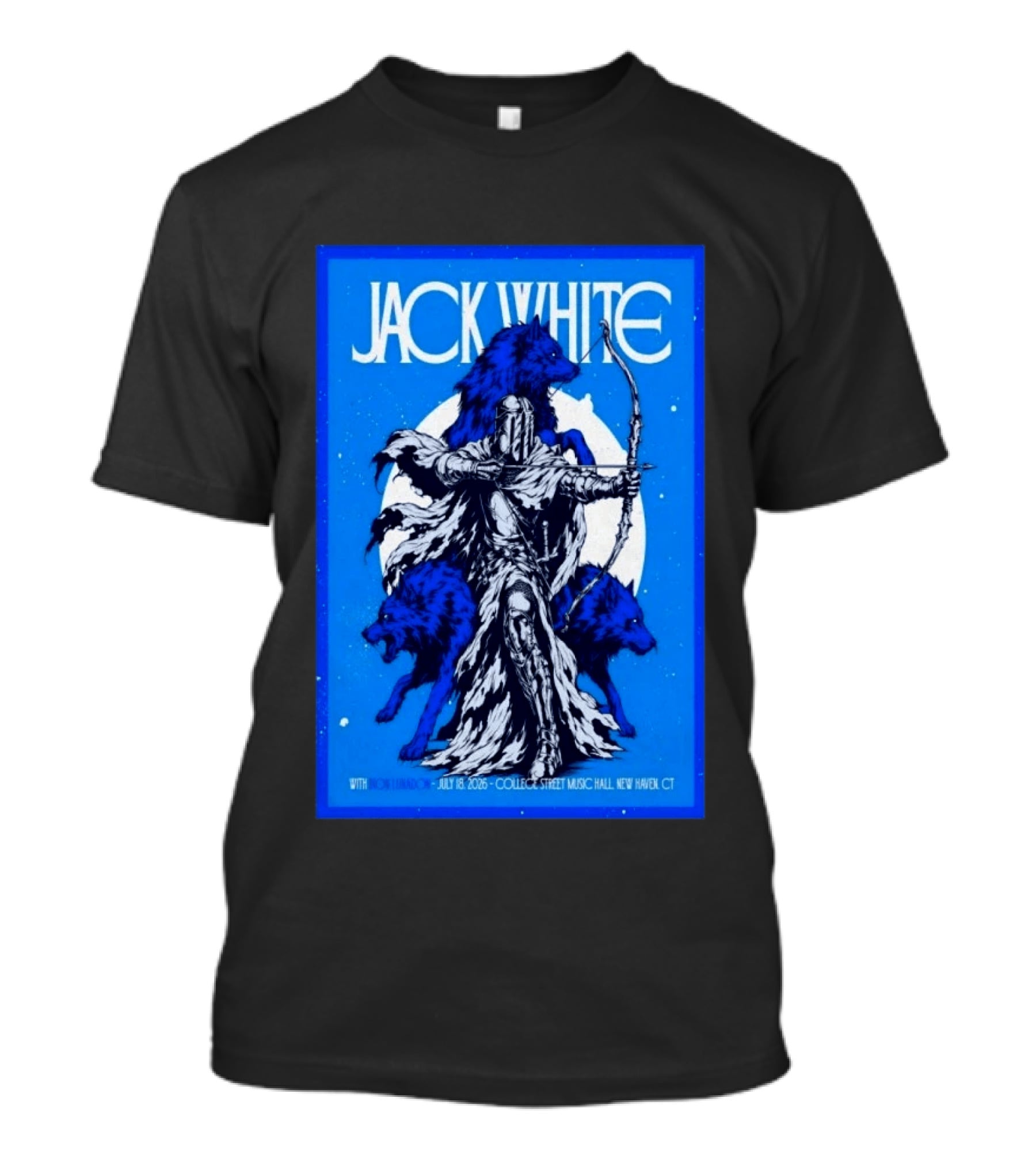 Jack White Concert July 18 2026 College Street Music Hall New Haven CT Event With Wolves And Archer T-Shirt