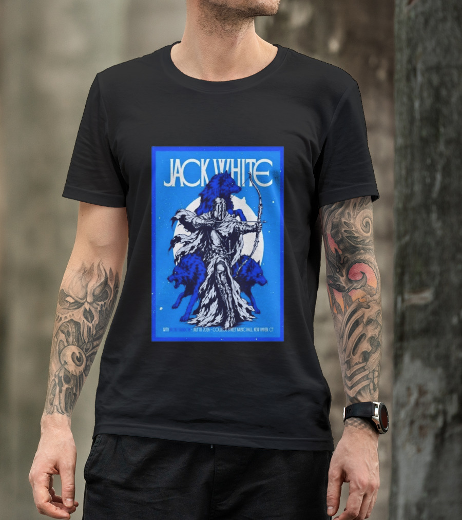 Jack White Concert July 18 2026 College Street Music Hall New Haven CT Event With Wolves And Archer T-Shirt