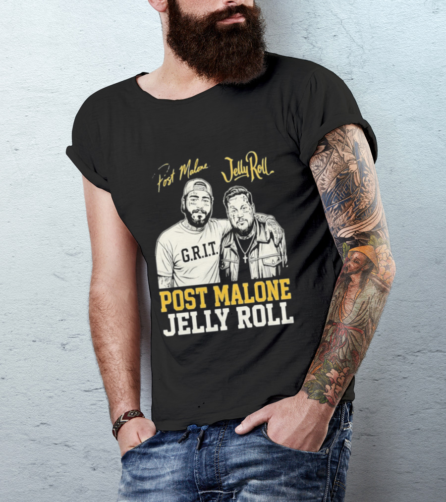 Post Malone Jelly Roll G.R.I.T Collaboration T-Shirt
