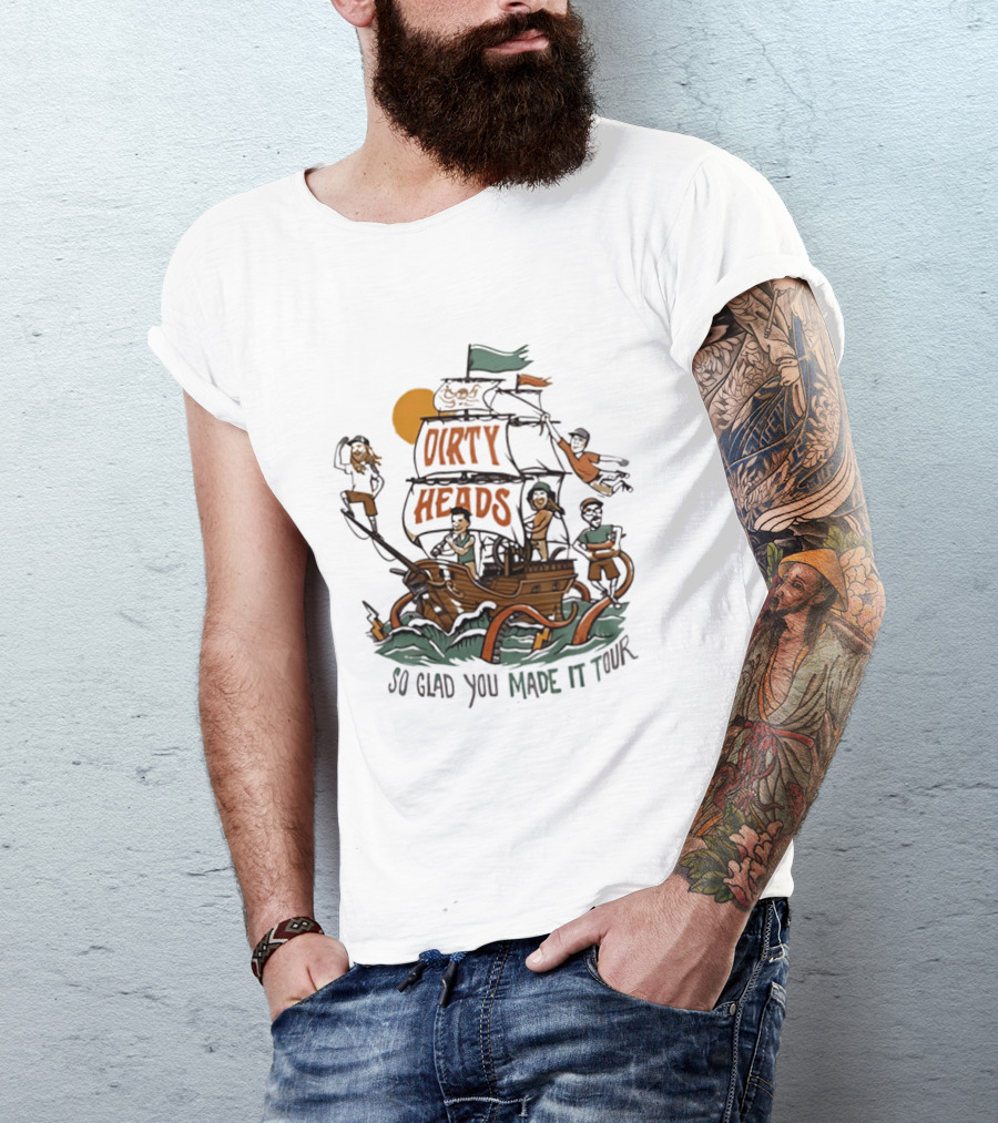 Dirty Heads So Glad You Made It Tour Pirate Ship Adventure T-Shirt
