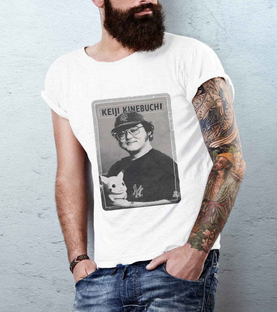 KEIJI KINEBUCHI Memorial 1956 2002 Pikachu NY Yankees Hat T-Shirt