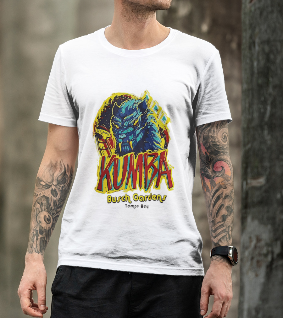 Kumba Busch Gardens Tampa Bay Roller Design With Fierce Beast T-Shirt