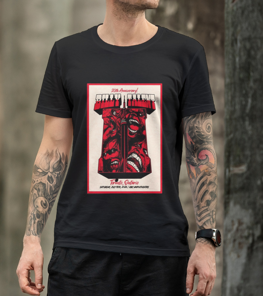 Billy Talent 20th Anniversary Toronto Ontario July 18 2026 T-Shirt