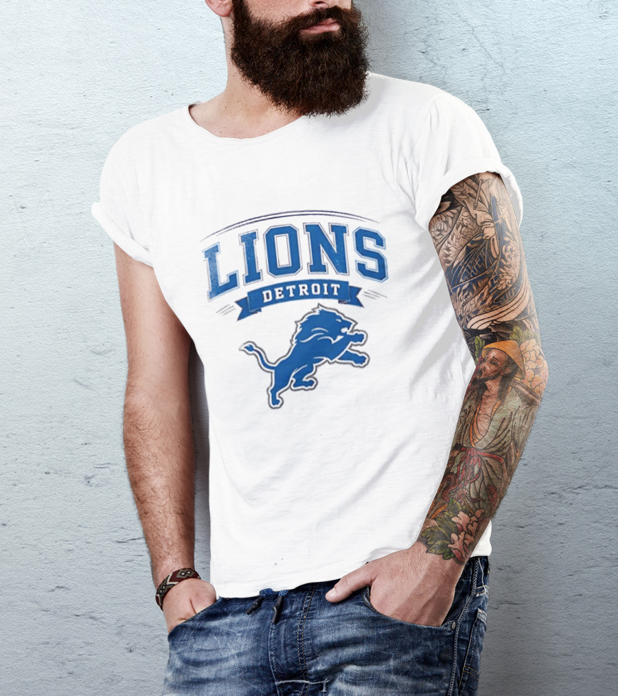 Detroit Lions Ghostface Running Football Fusion T-Shirt