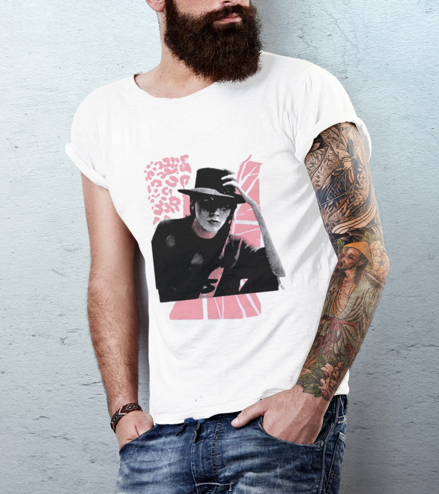 John Taylor Punk Masters Retro Style Hat And Femme Collage T-Shirt
