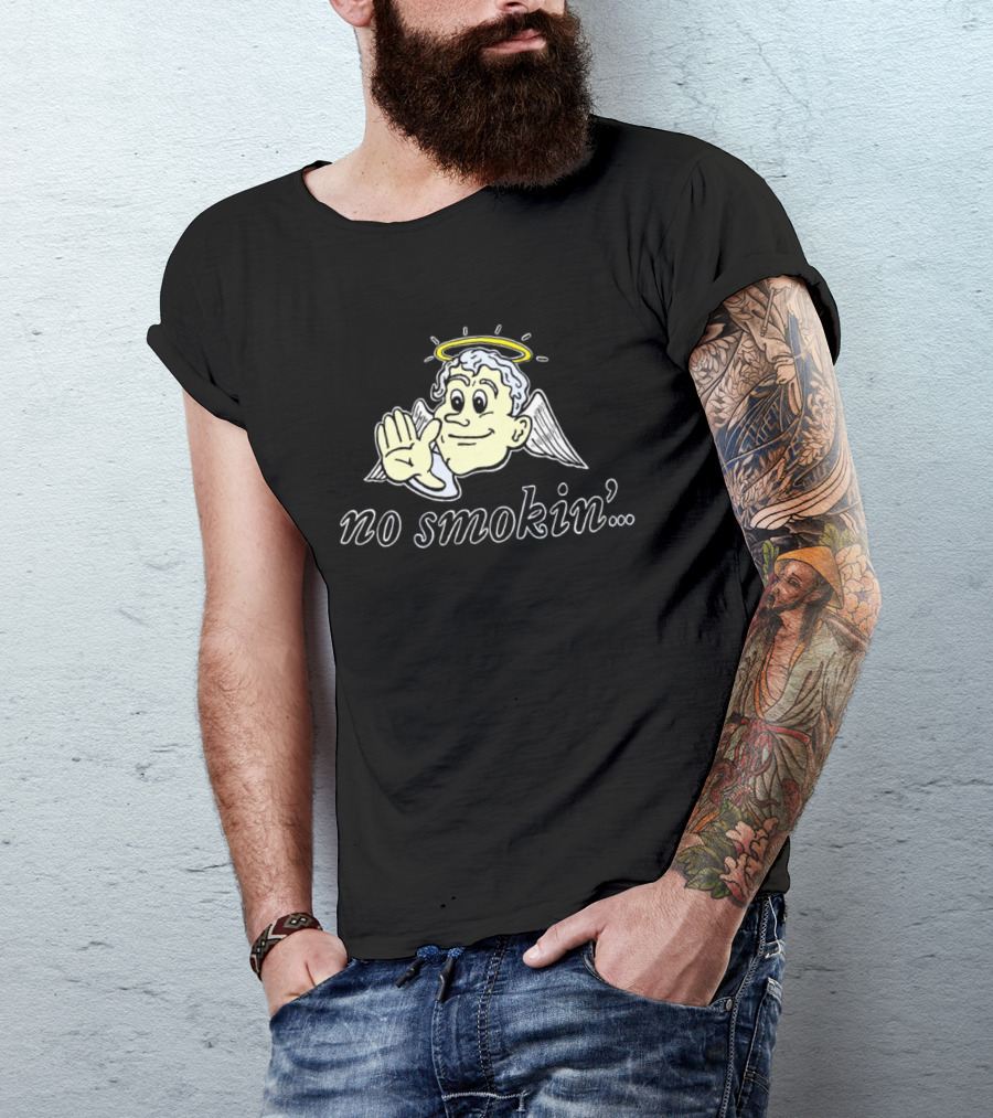 Angel Halo No Smokin' Hand Gesture T-Shirt