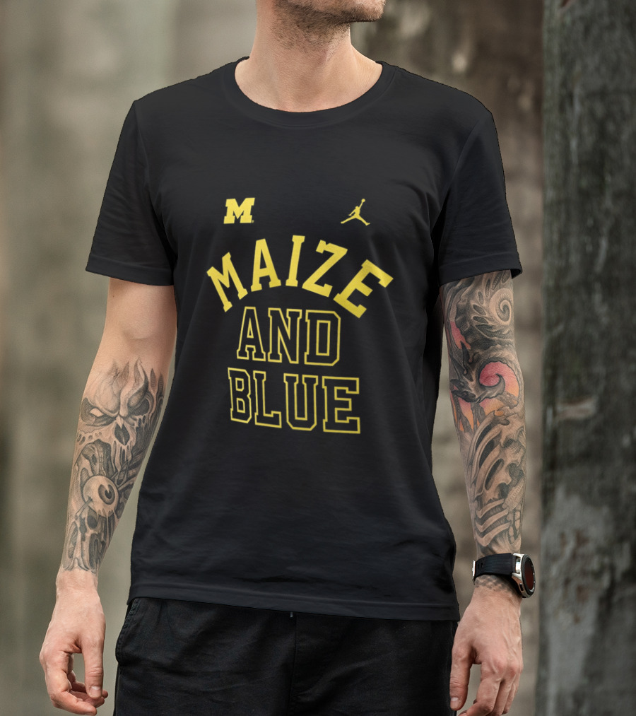 Michigan Wolverines Maize And Blue Jordan Brand M T-Shirt