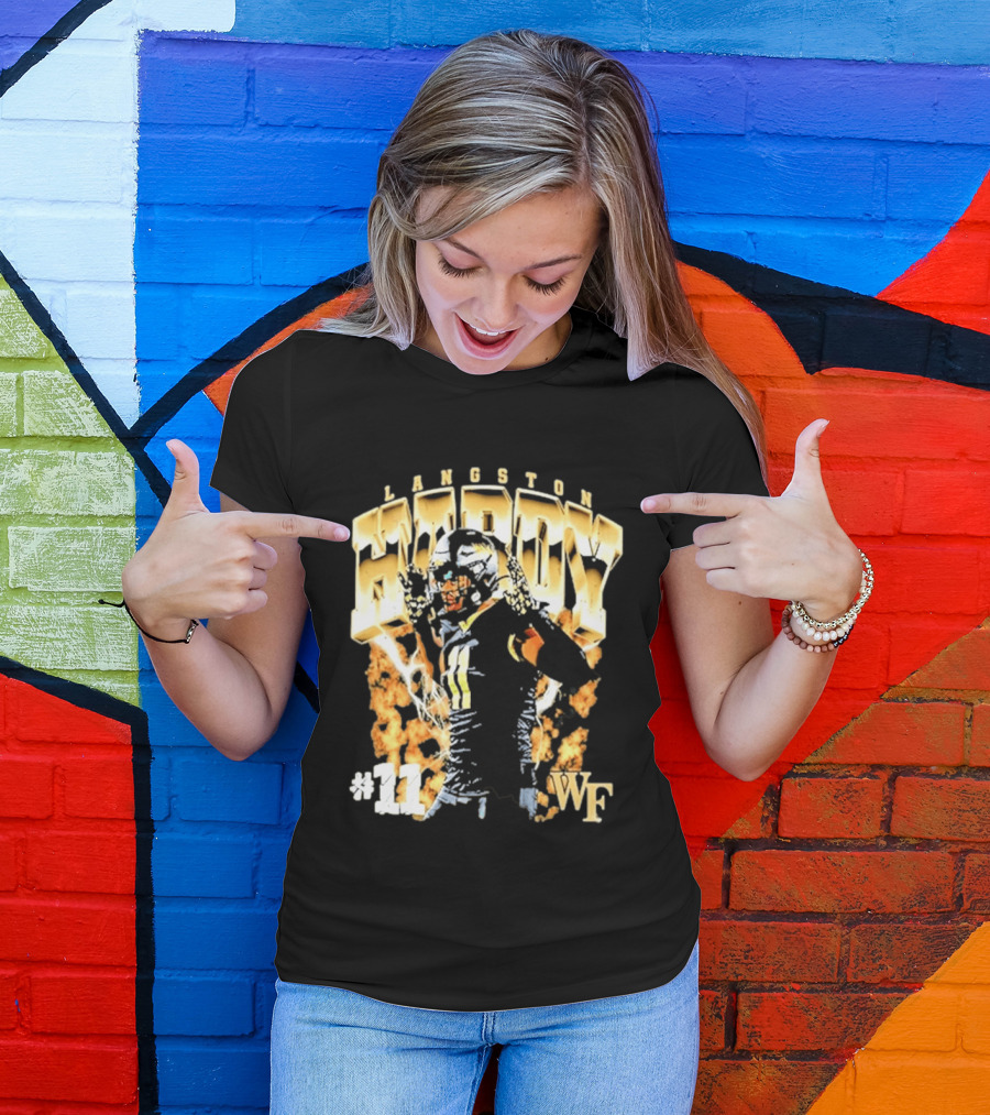 Ncaa Football Langston Hardy Wake Forest Demon Deacons #11 WF T-Shirt