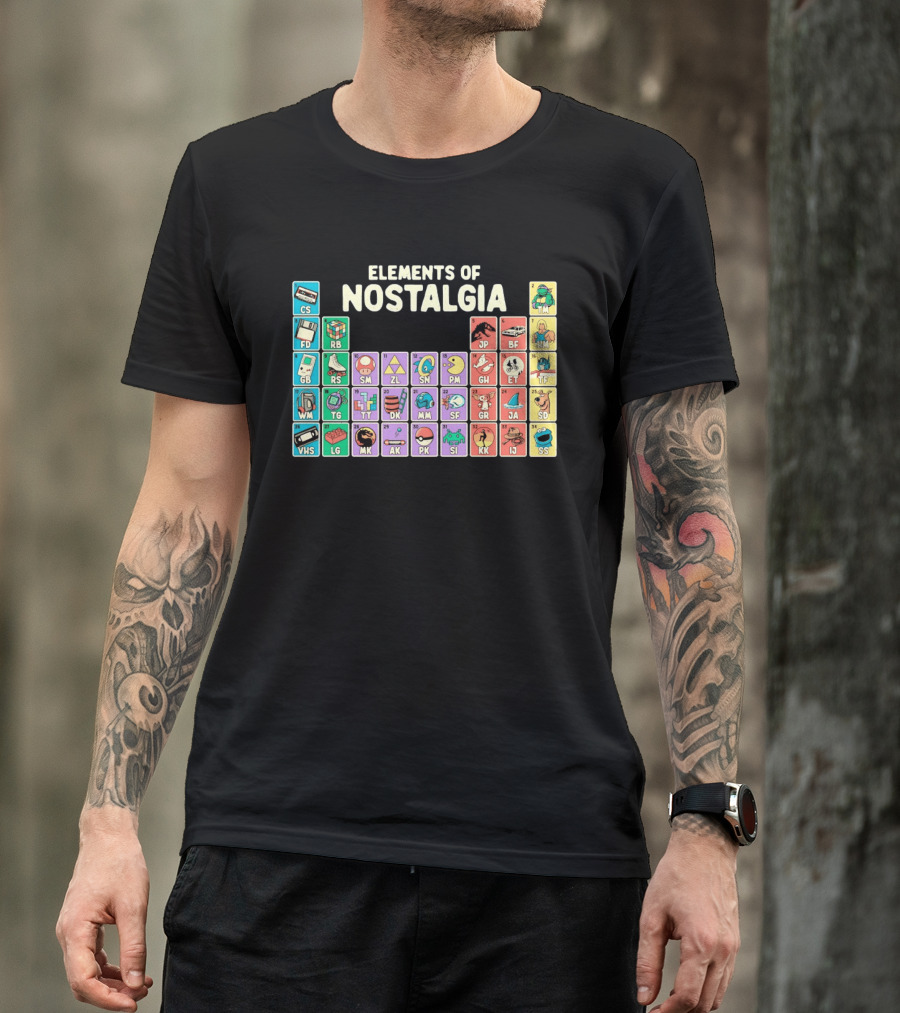 Elements Of Nostalgia Periodic Table Classic Memories T-Shirt