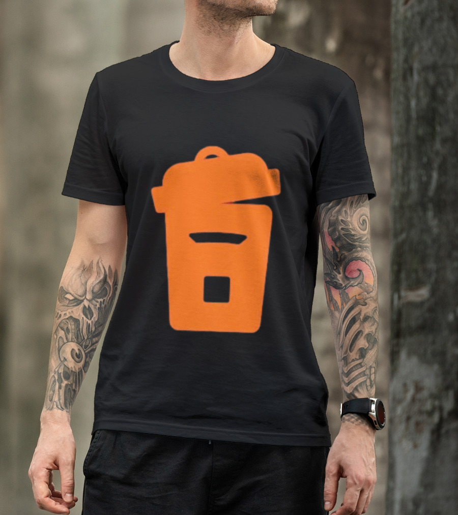 Orange Trash Can Garbage Bin Waste Basket T-Shirt