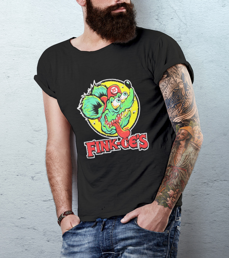 Fink Oe's Rat Fink RE Beast Ed Roth Hot Rod T-Shirt