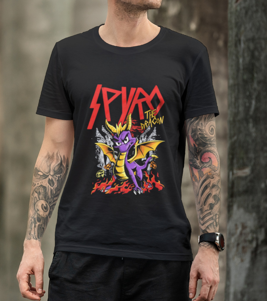 Spyro The Dragon Vintage PlayStation Adventure Flame T-Shirt