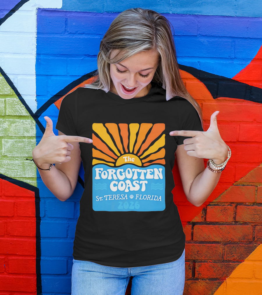 The Forgotten Coast St Teresa Florida 2026 Sunset Waves T-Shirt