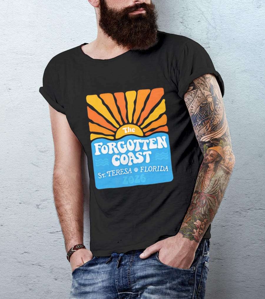 The Forgotten Coast St Teresa Florida 2026 Sunset Waves T-Shirt
