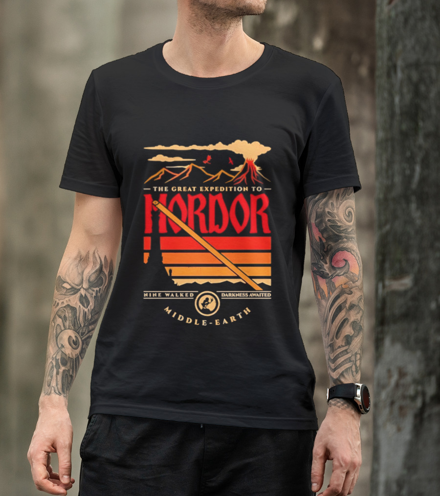 The Great Expedition To Mordor Middle Earth Journey Adventure Walking Challenge T-Shirt