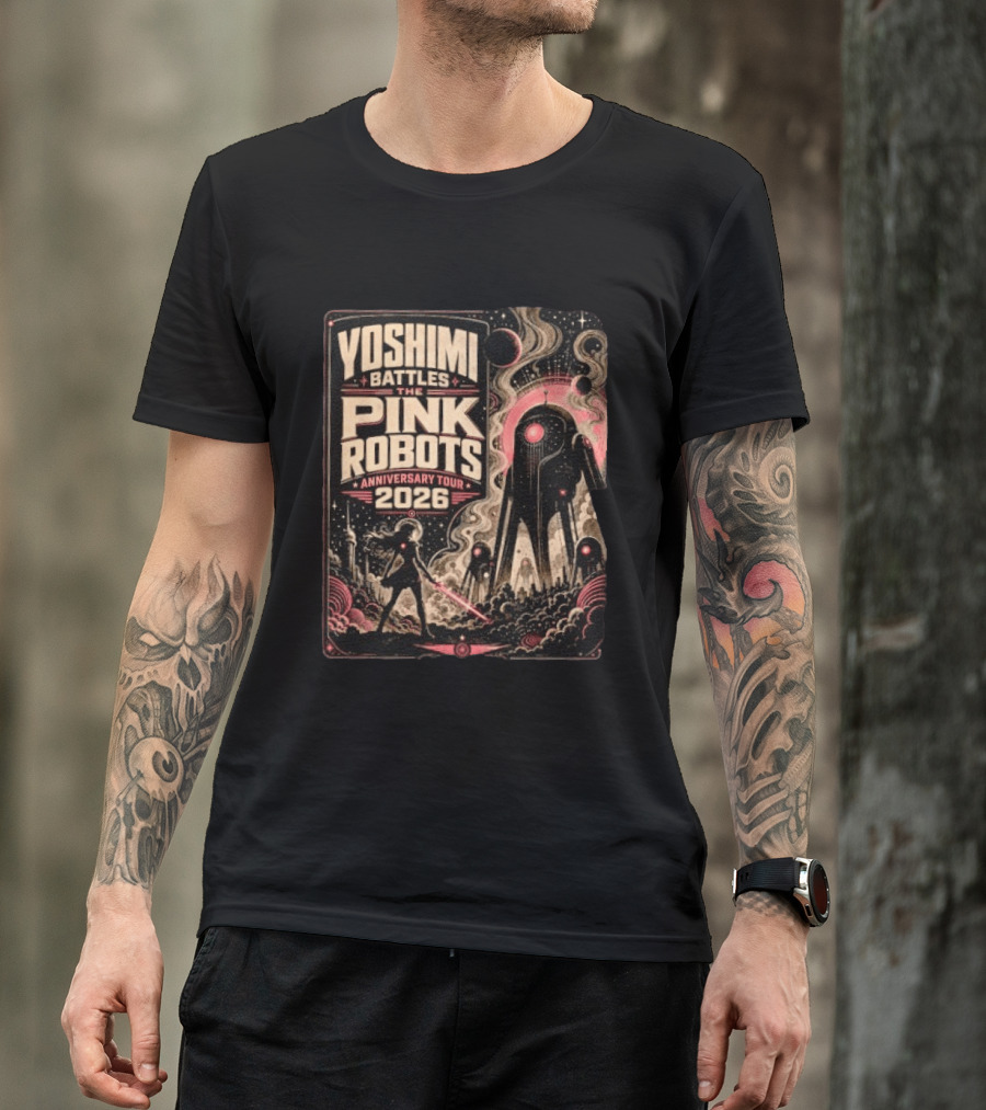 Yoshimi Battles The Pink Robots Anniversary Tour 2026 Retro Sci Fi T-Shirt