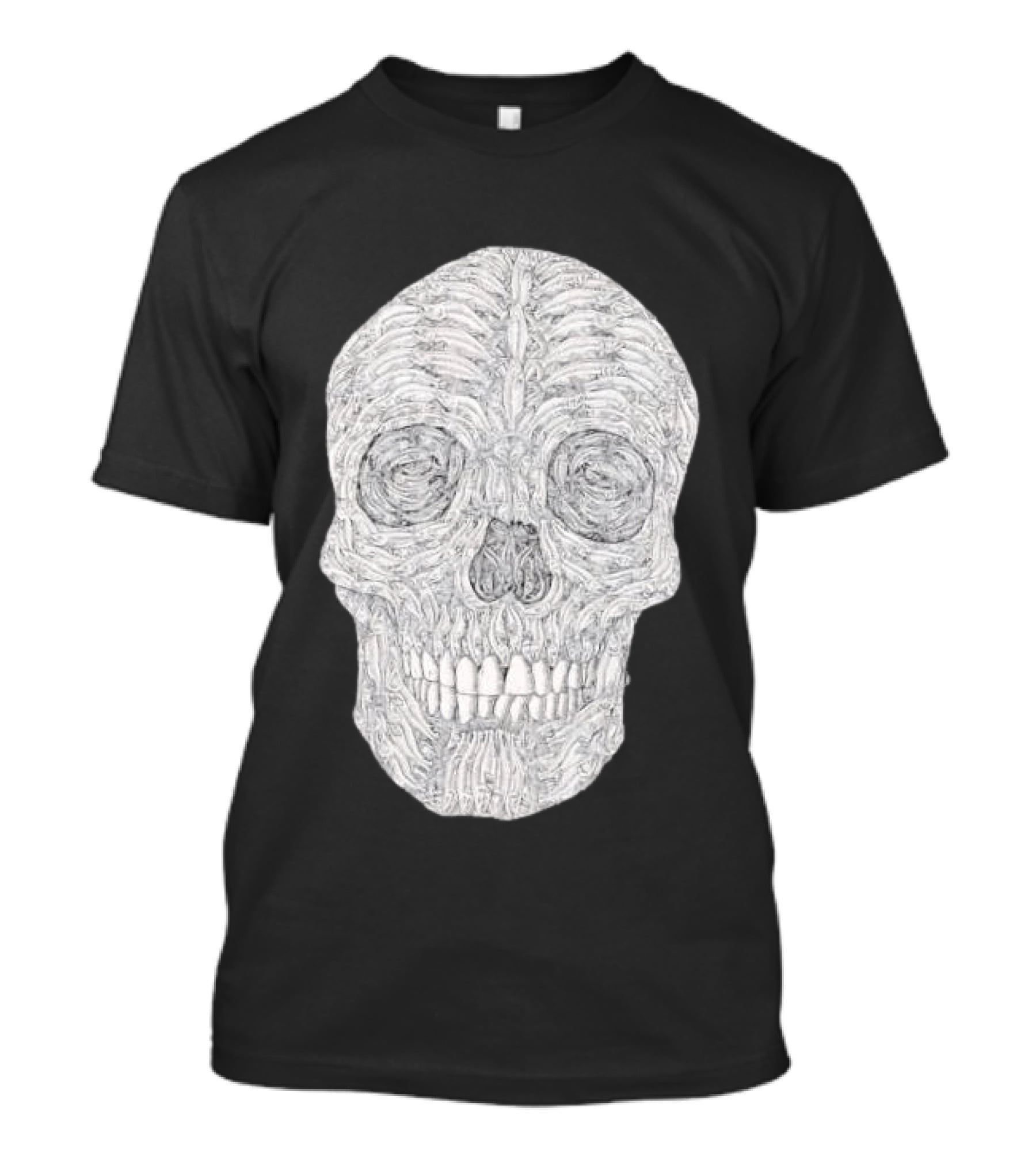 Salmon Fish Bones Skull T-Shirt