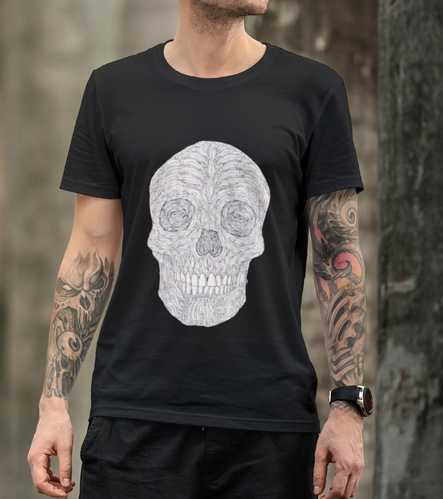 Salmon Fish Bones Skull T-Shirt