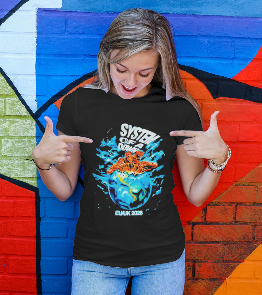 System Of A Down Crushing Hand Earth EU UK 2026 T-Shirt