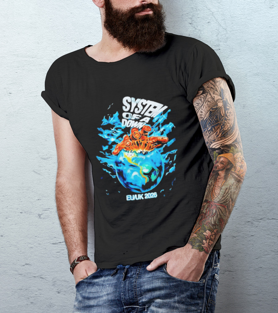 System Of A Down Crushing Hand Earth EU UK 2026 T-Shirt