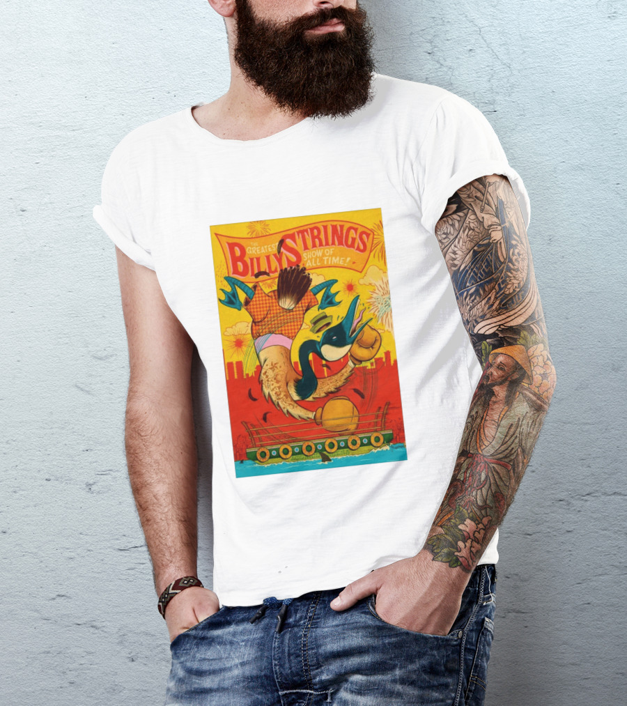 Billy Strings Boston MA July 21 2026 Greatest Show Of All Time Boxing Duck With Gloves T-Shirt