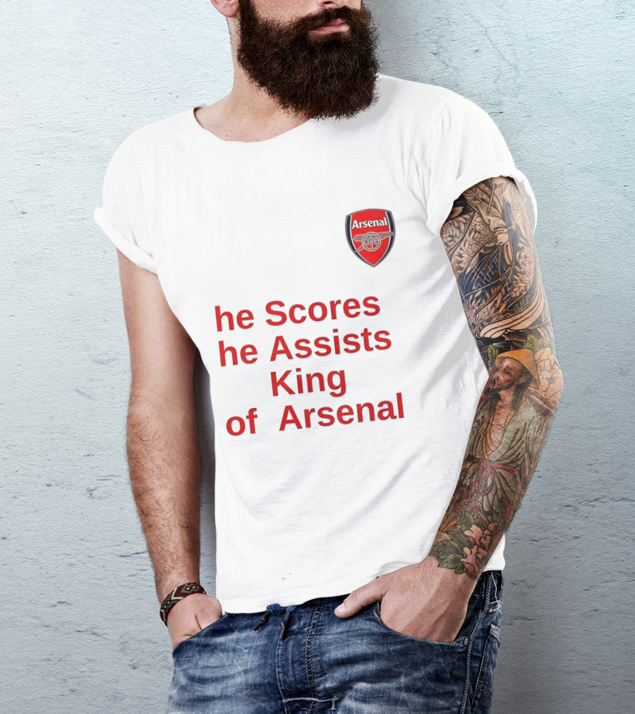 B﻿ukayo Saka He Scores He Assists King Of Arsenal T-Shirt