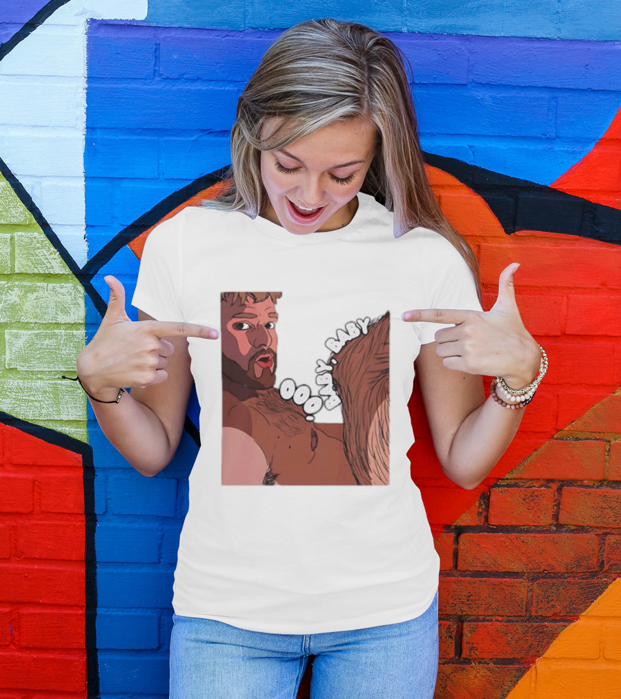 Ooo Baby Bearded Man Illustrated Expression T-Shirt