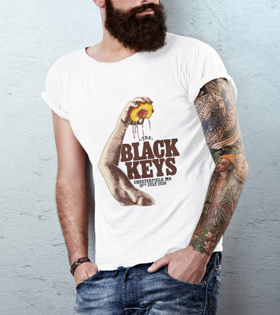 The Black Keys Chesterfield MO 19th July 2026 Peach T-Shirt