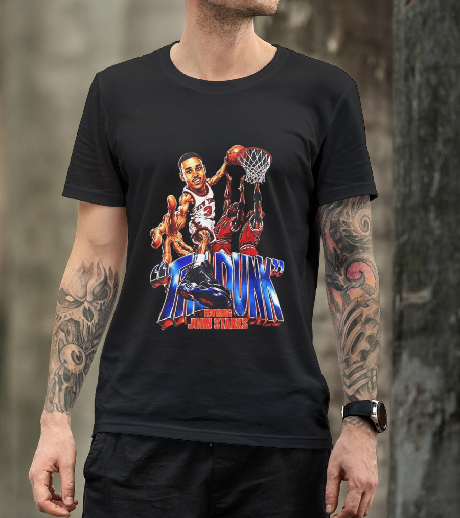 The Dunk Featuring John Starks Chicago Bulls NBA T-Shirt