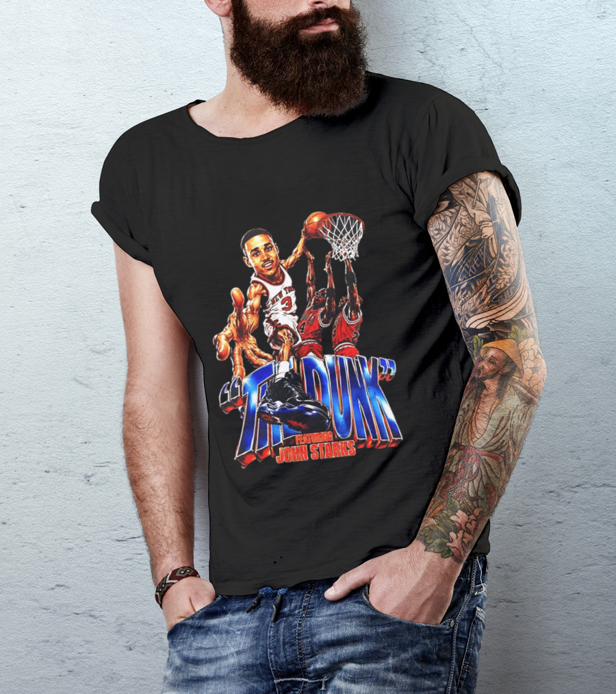 The Dunk Featuring John Starks Chicago Bulls NBA T-Shirt