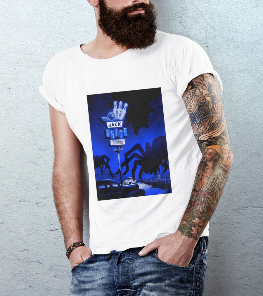 Jack White Indianapolis IN 2026 Everwise Amphitheater Event With Spiders And Bowling Sign T-Shirt