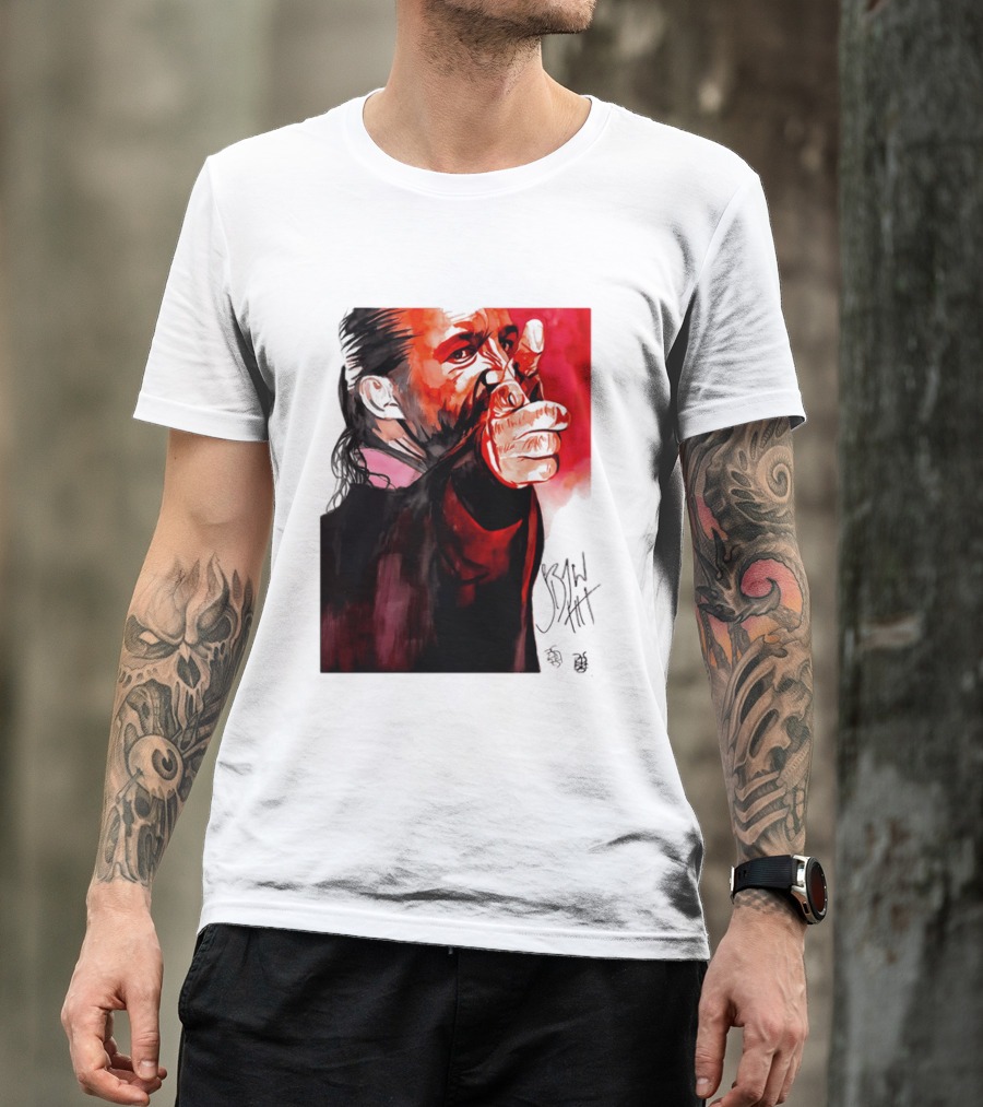 Jay White Rob Schamberger Signature Portrait Red T-Shirt