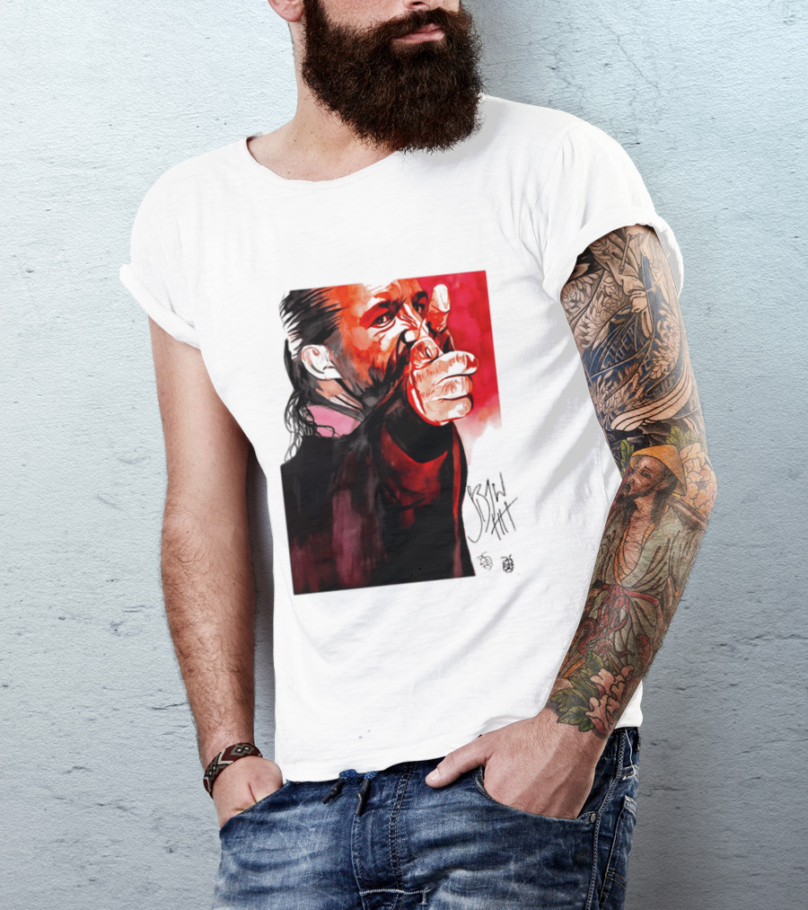 Jay White Rob Schamberger Signature Portrait Red T-Shirt