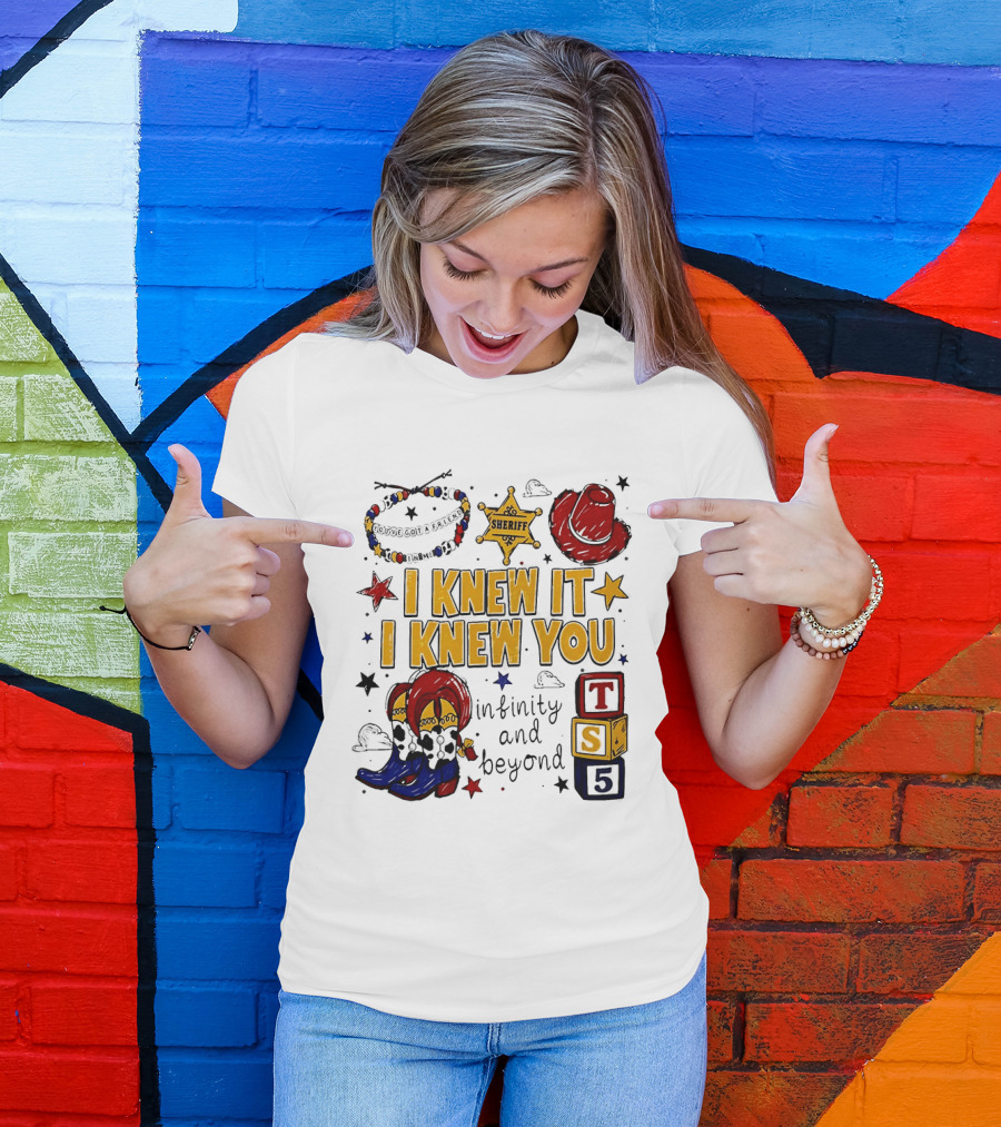 Woody Buzz Lightyear Sheriff Infinity And Beyond Blocks T-Shirt
