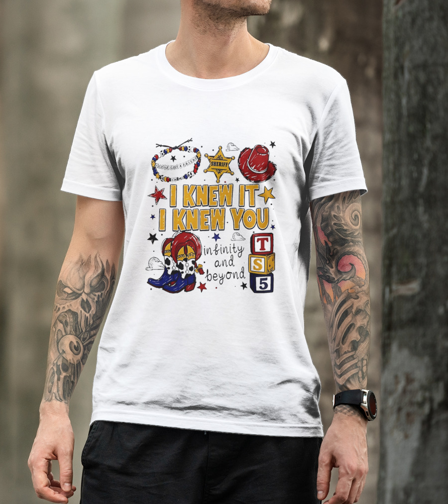Woody Buzz Lightyear Sheriff Infinity And Beyond Blocks T-Shirt