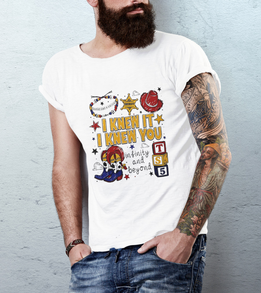Woody Buzz Lightyear Sheriff Infinity And Beyond Blocks T-Shirt