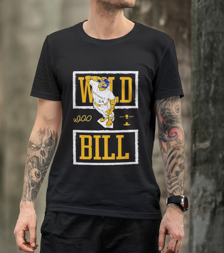 Wild Bill Nationals No 24 Baseball Player Batting Pose T-Shirt