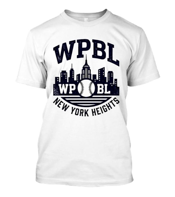 WPBL New York Heights Baseball Skyline Cityscape T-Shirt