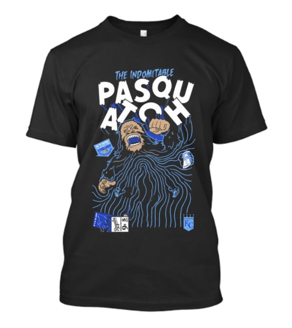 2026 Royals The Indomitable Pasquatch He's Here Fear The Beard KC Baseball T-Shirt