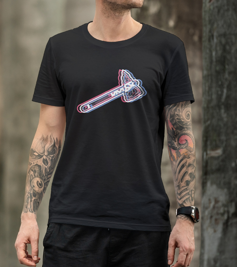 Atlanta Braves 2026 Glitch MLB Tomahawk T-Shirt