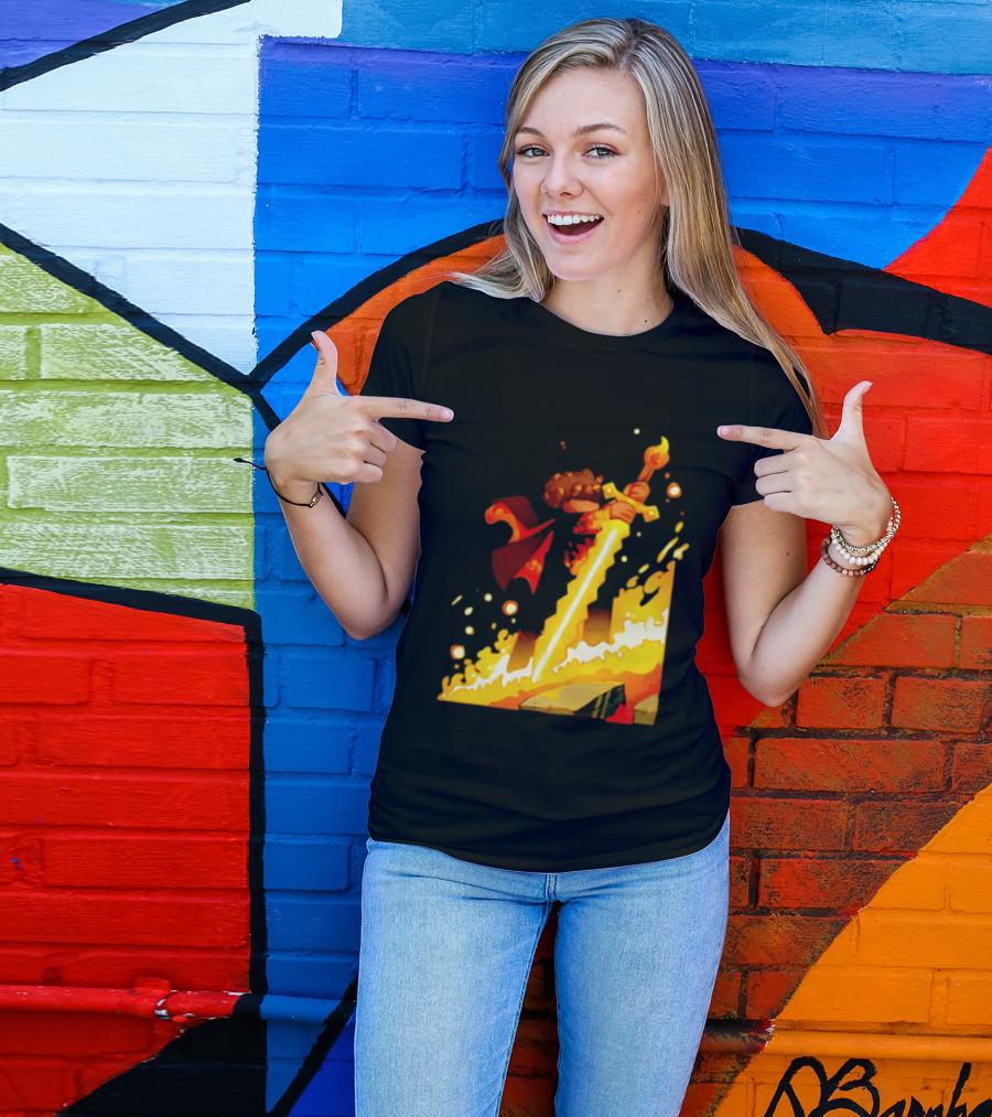 FlameFrags Sword Gaming Fantasy Adventure Warrior T-Shirt