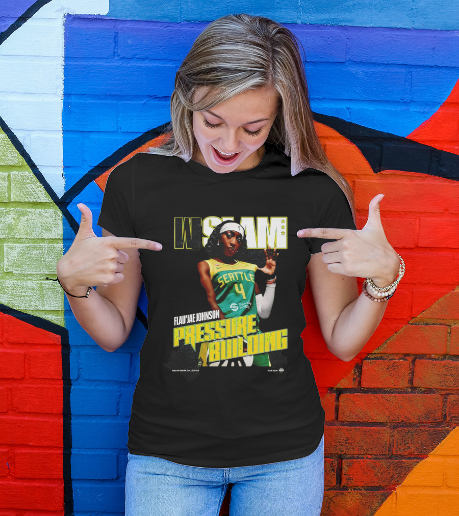W SLAM Flau'jae Johnson Seattle Storm Pressure Building T-Shirt