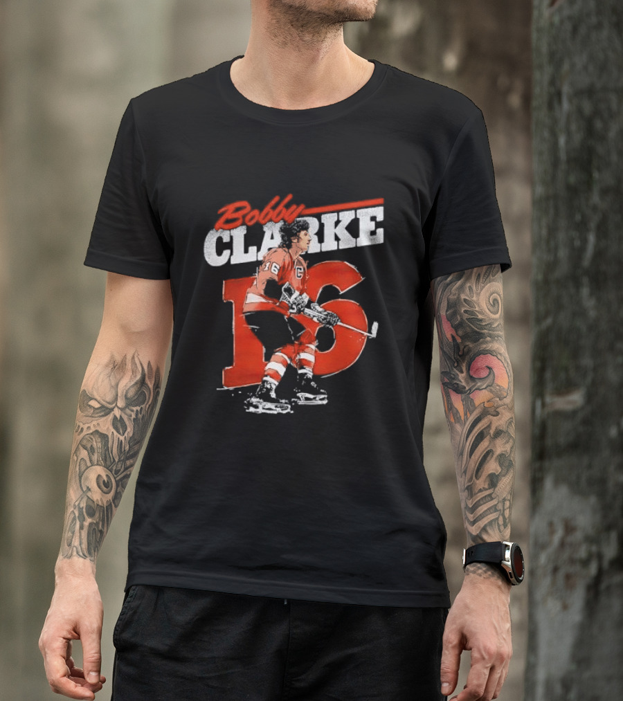 Bobby Clarke 16 Philadelphia Flyers Ice Hockey Legend T-Shirt