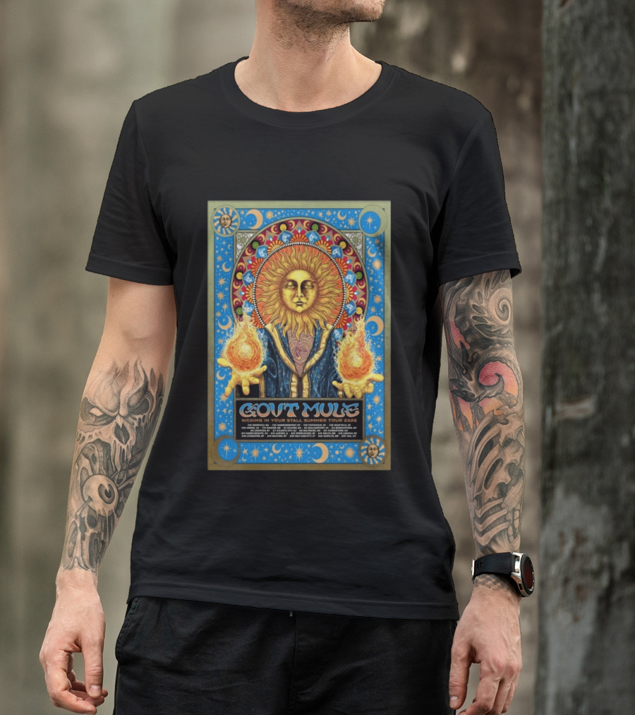 Gov't Mule Kicking In Your Stall Summer Tour 2026 Sun Fire T-Shirt