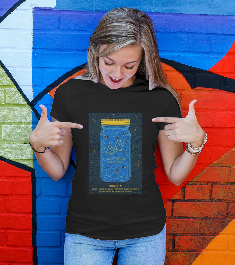 LAMP Summer '26 Tour Lawton Metzger Paczkowski With Fireflies And Dates T-Shirt