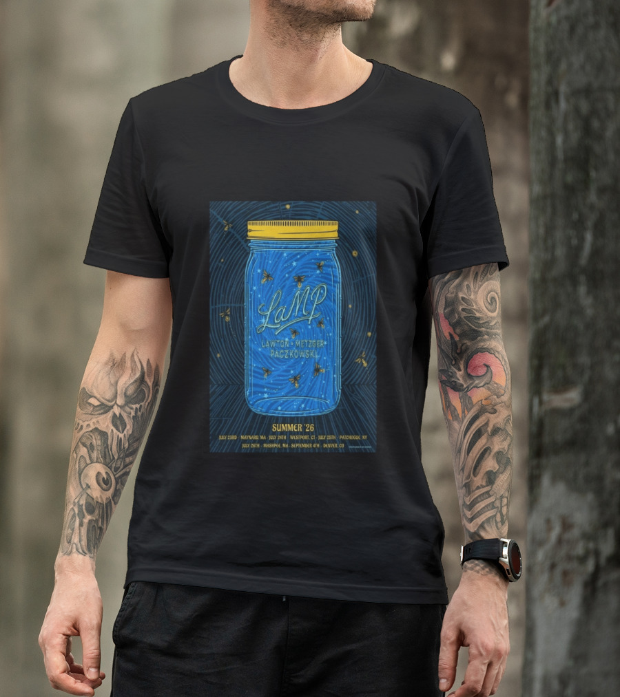 LAMP Summer '26 Tour Lawton Metzger Paczkowski With Fireflies And Dates T-Shirt