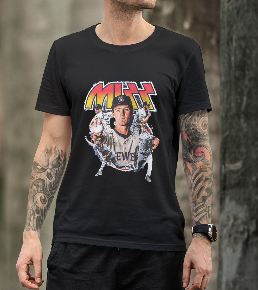 MIZZ Milwaukee Brewers Christian Yelich MLB Rock N' Roll T-Shirt